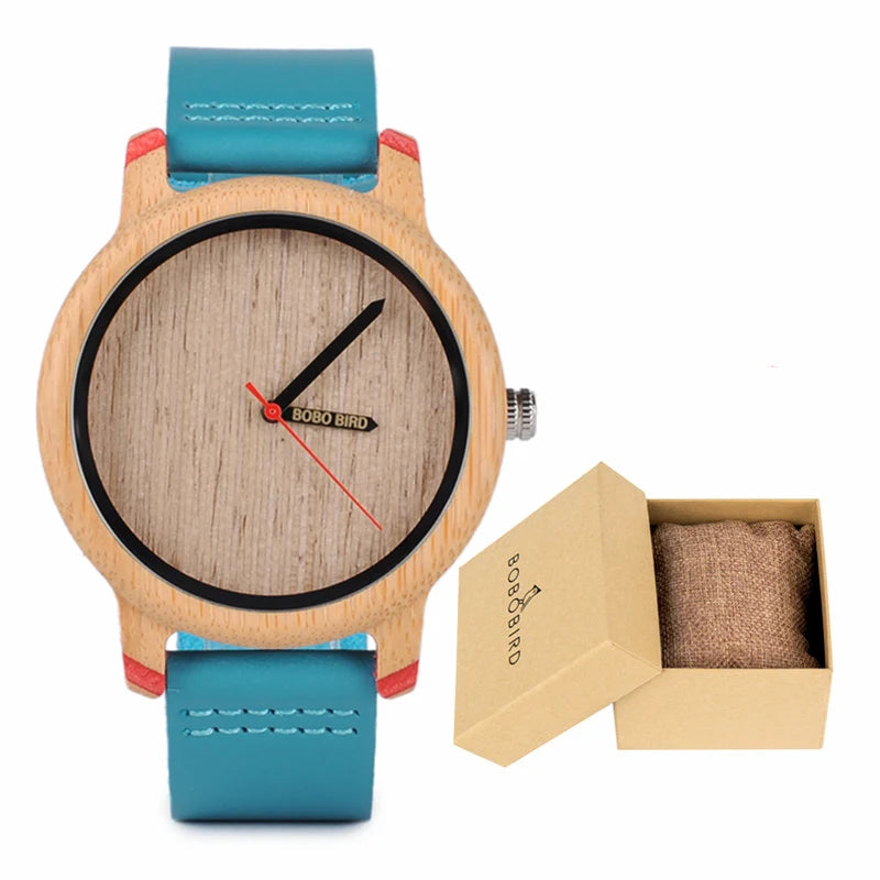 Wooden Watches for Men & Women Leather Strap Quartz Watches Support OEM Customized Dropshipping