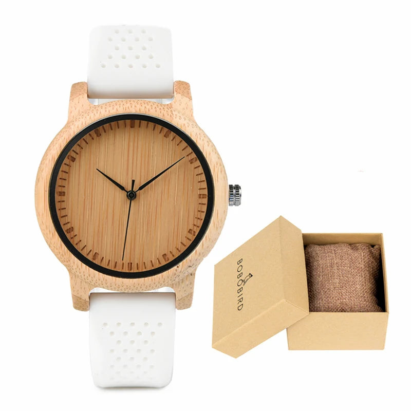 Wooden Watches for Men & Women Leather Strap Quartz Watches Support OEM Customized Dropshipping